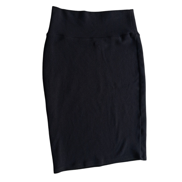LulaRoe Cassie Black Classic Pencil Skirt - Picture 1 of 5